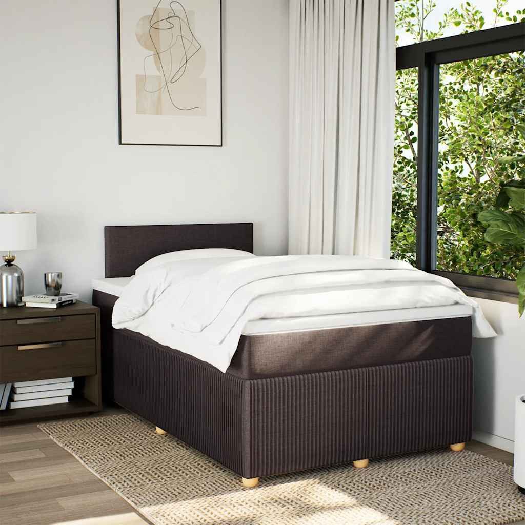 vidaXL Bett Boxspringbett mit Matratze Dunkelbraun günstig online kaufen