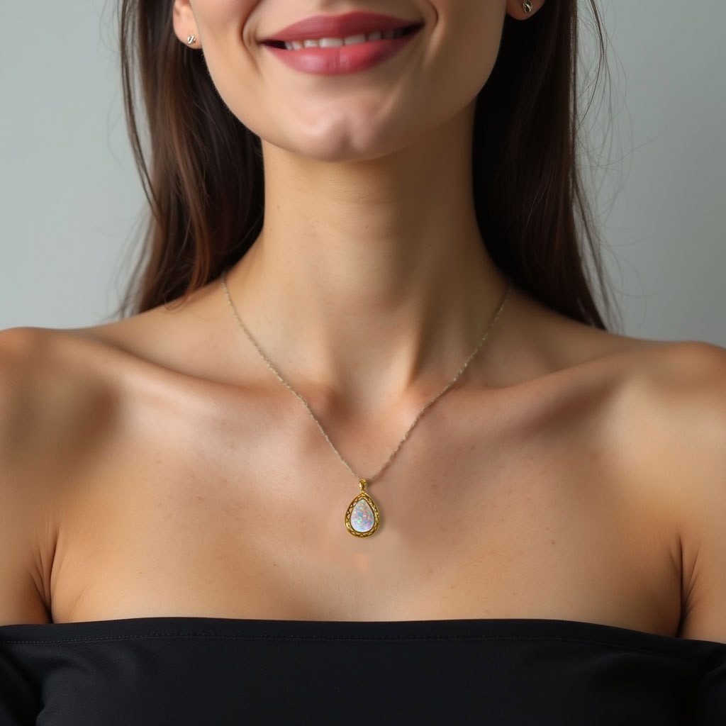 Edellis Kette mit Anhänger Weißer, Blauer günstig online kaufen
