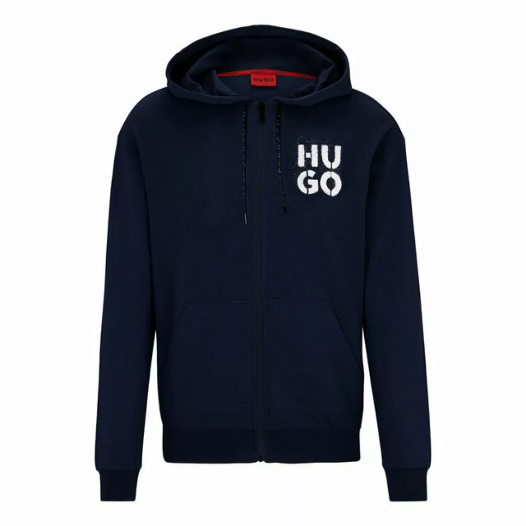 HUGO Sweatjacke Spray Logo Jacket mit Marken-Logo günstig online kaufen