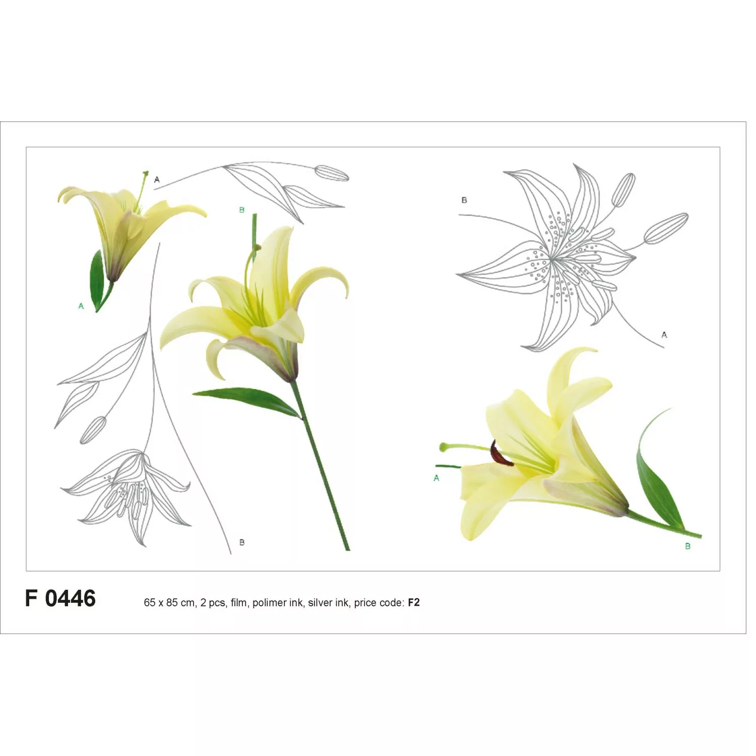 Sanders & Sanders Wandtattoo Blumen Gelb und Grün 65 x 85 cm 600330 günstig online kaufen