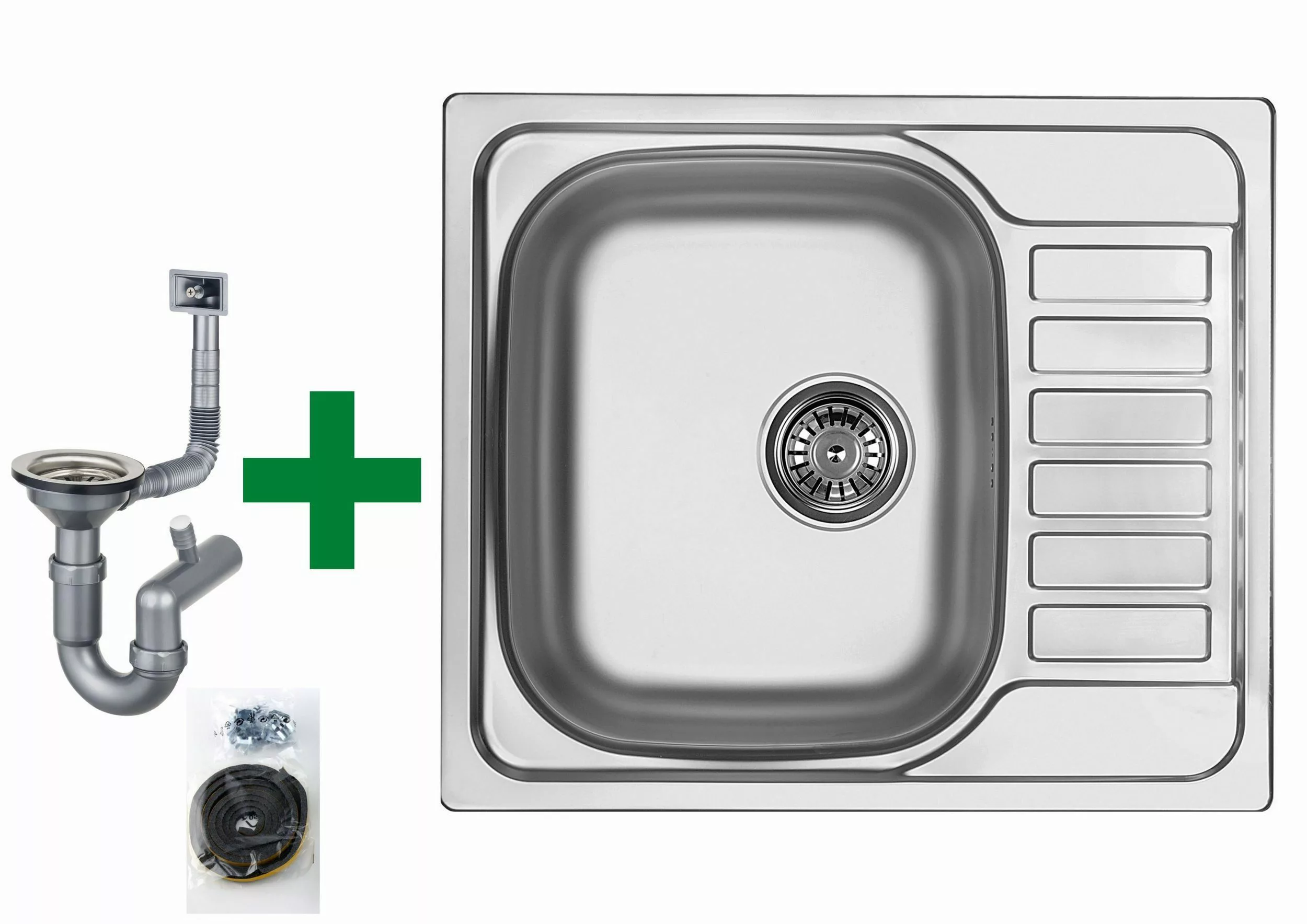 Faizee Home Edelstahlspüle Edelstahl Einbauspüle 60x50,5 günstig online kaufen