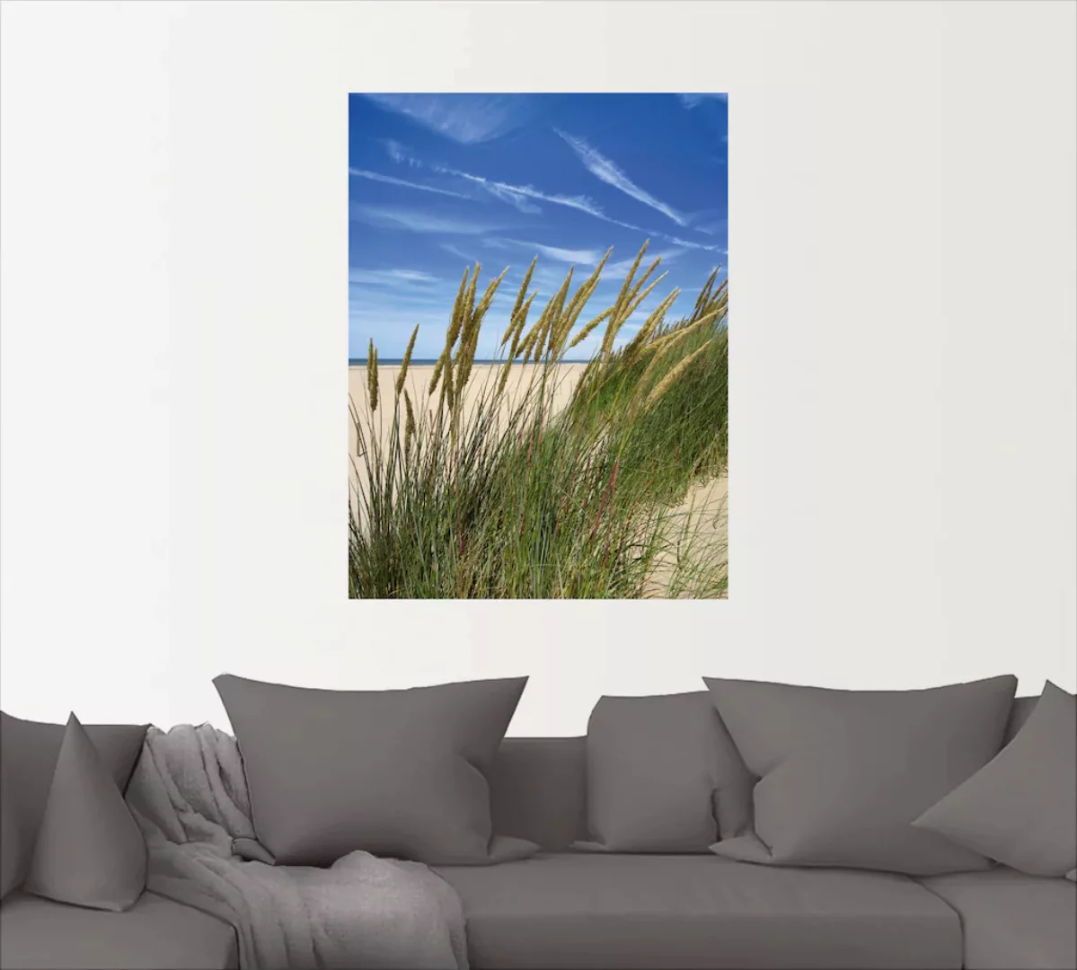 Artland Wandbild »Blühendes Strandgras«, Strand, (1 St.), als Leinwandbild, günstig online kaufen