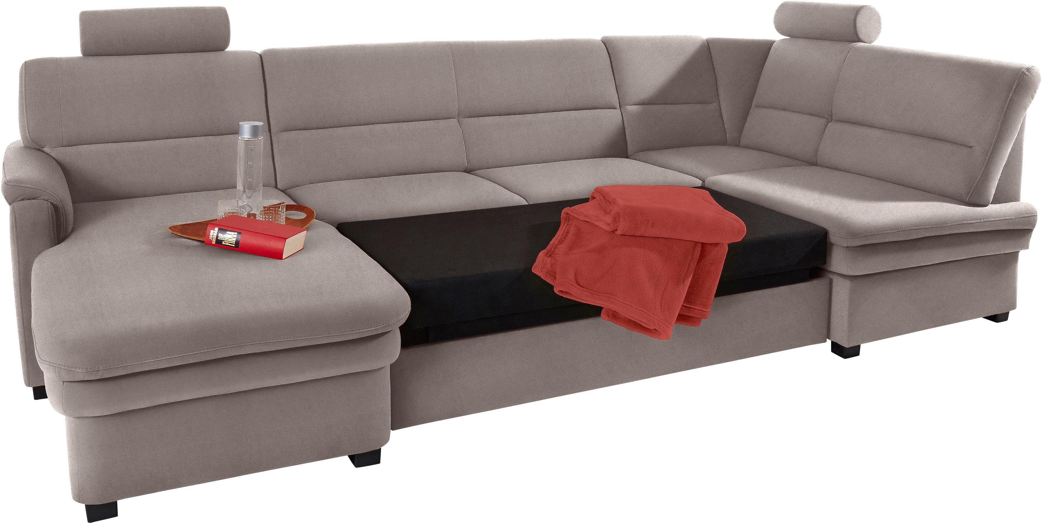 sit&more Wohnlandschaft "Pisa U-Form", mit Federkern, wahlweise mit Bettfun günstig online kaufen