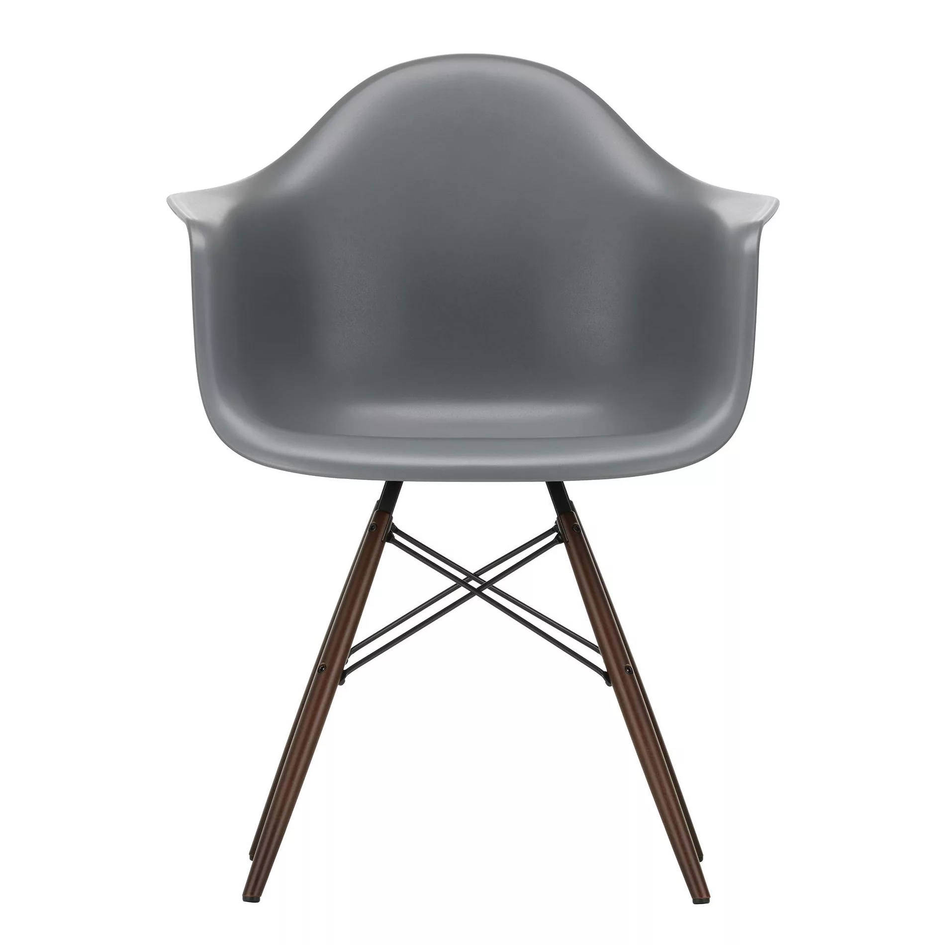 Vitra - Eames Plastic Armchair DAW Gestell Ahorn dunkel - granitgrau/Sitzsc günstig online kaufen