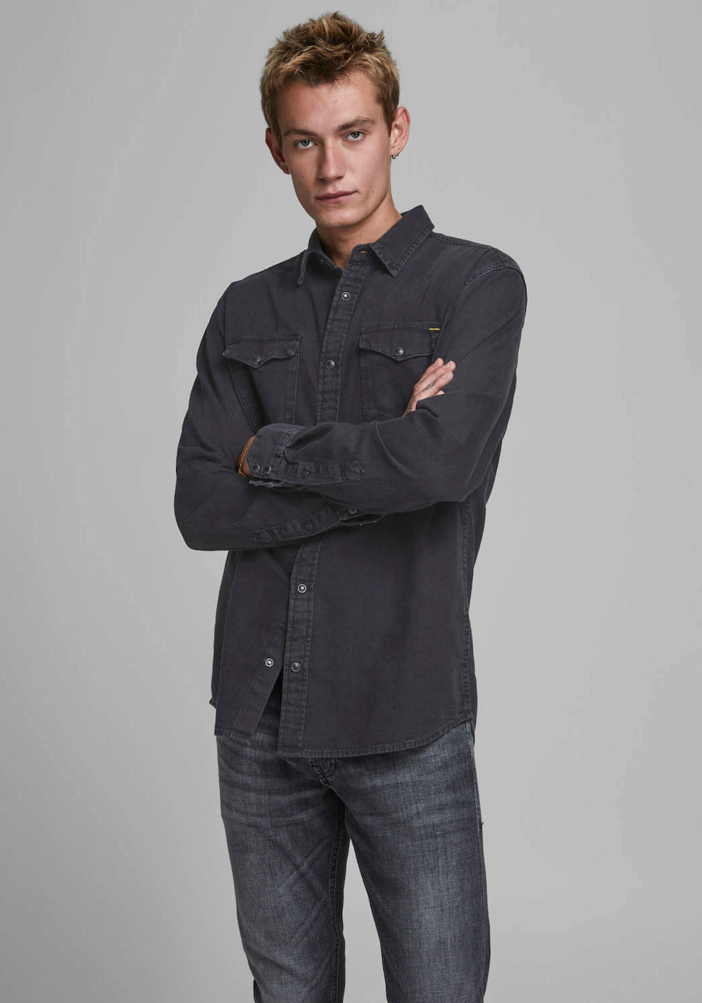 Jack & Jones Herren Jeanshemd JJESHERIDAN SHIRT L/S günstig online kaufen