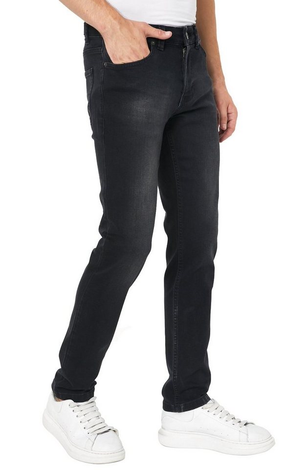 Smith & Solo Slim-fit-Jeans Jeans Herren 5-Pocket Design, Slimfit, Anthrazi günstig online kaufen