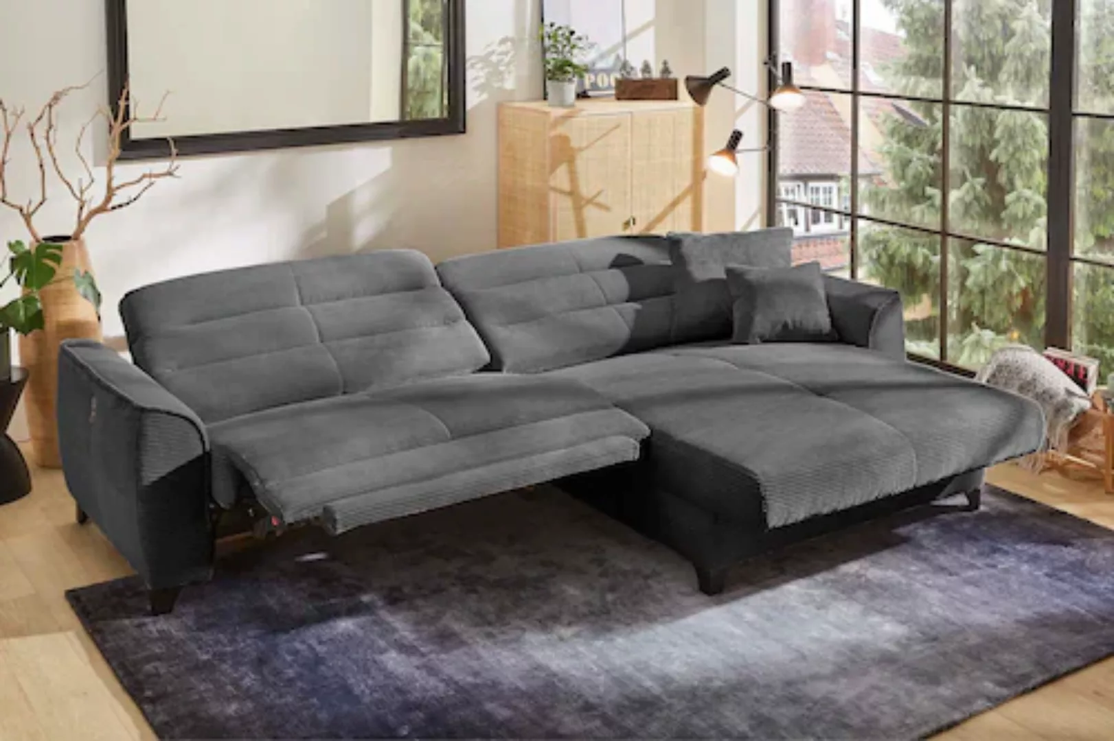 Jockenhöfer Gruppe Ecksofa "Double One L-Form", mit 2x 120cm breiten, elekt günstig online kaufen