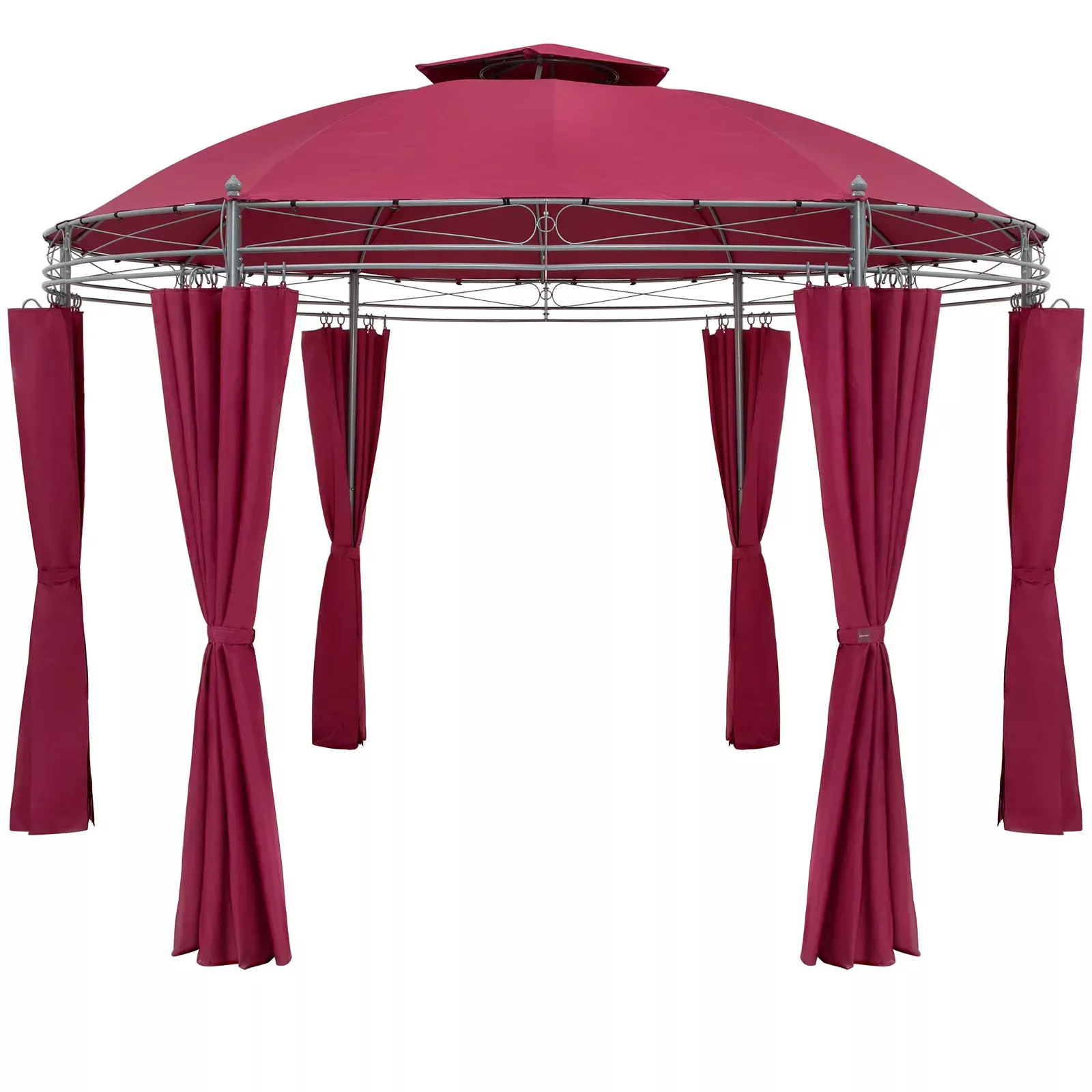 Pavillon Toscana Bordeauxviolett Ø3,5m UV-Schutz 50+ günstig online kaufen