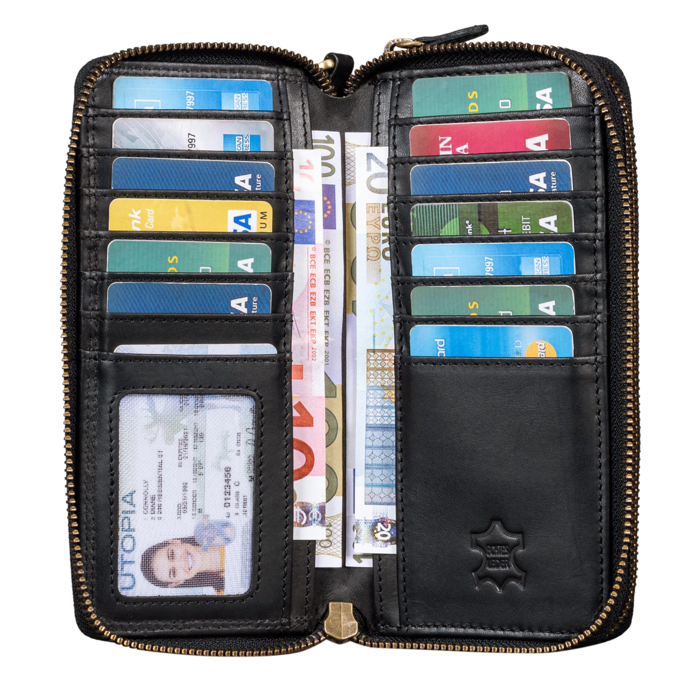 Benthill Geldbörse Damen Groß RFID Echt günstig online kaufen
