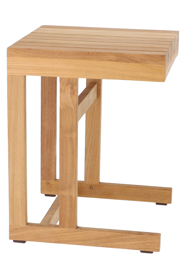 Beistelltisch CERO, Teak massiv, natur 45 x 35 x 35 günstig online kaufen