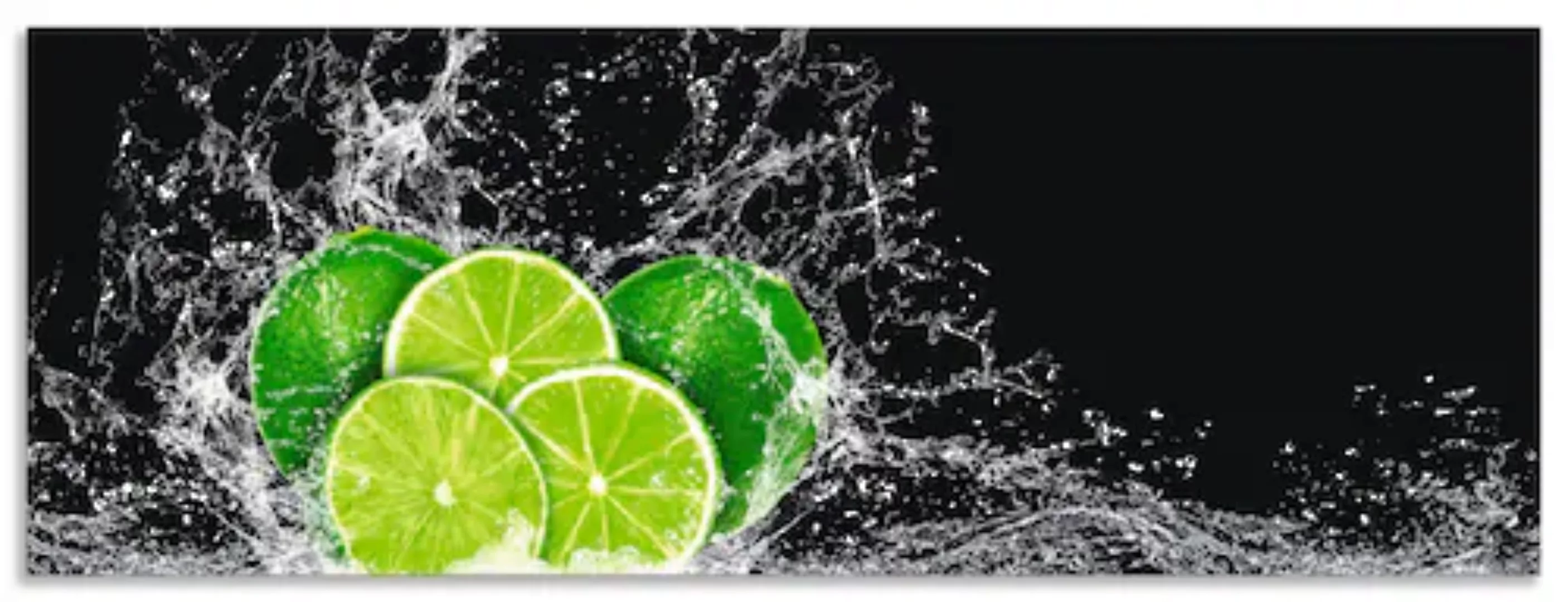 Artland Küchenrückwand »Limone mit Spritzwasser«, (1 tlg.), Alu Spritzschut günstig online kaufen