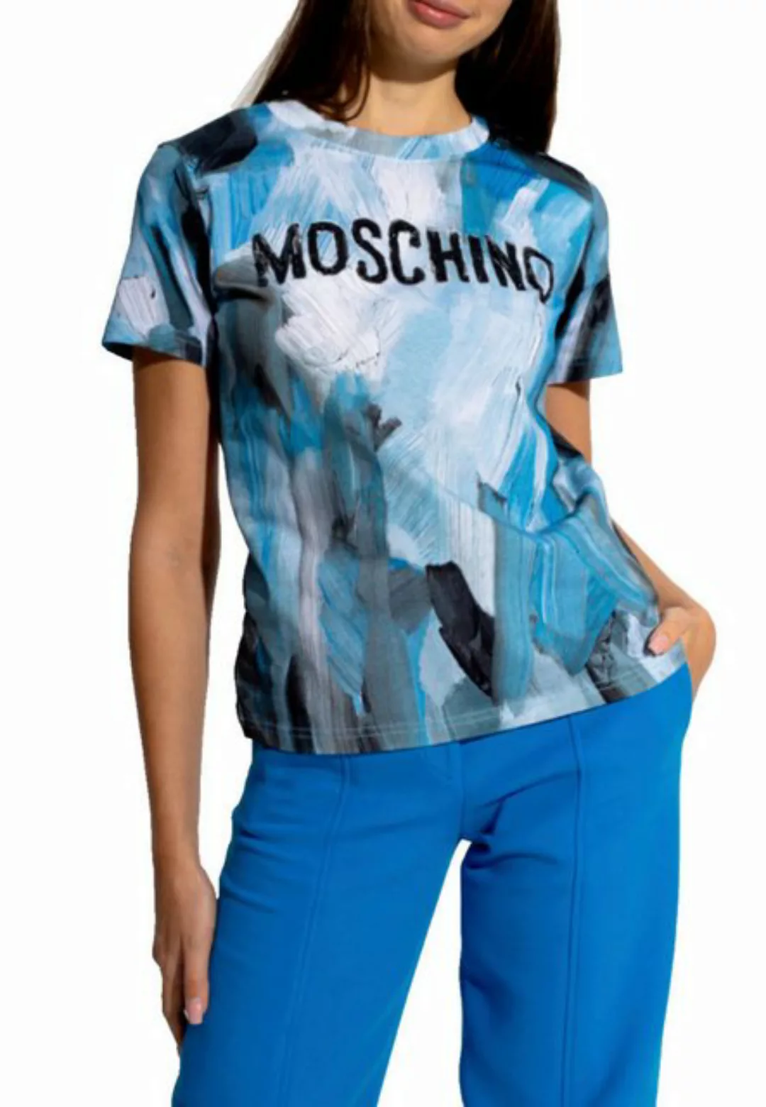 Moschino T-Shirt COUTURE T-shirt Bemaltes Brushstrock Arch Gothic Painting günstig online kaufen
