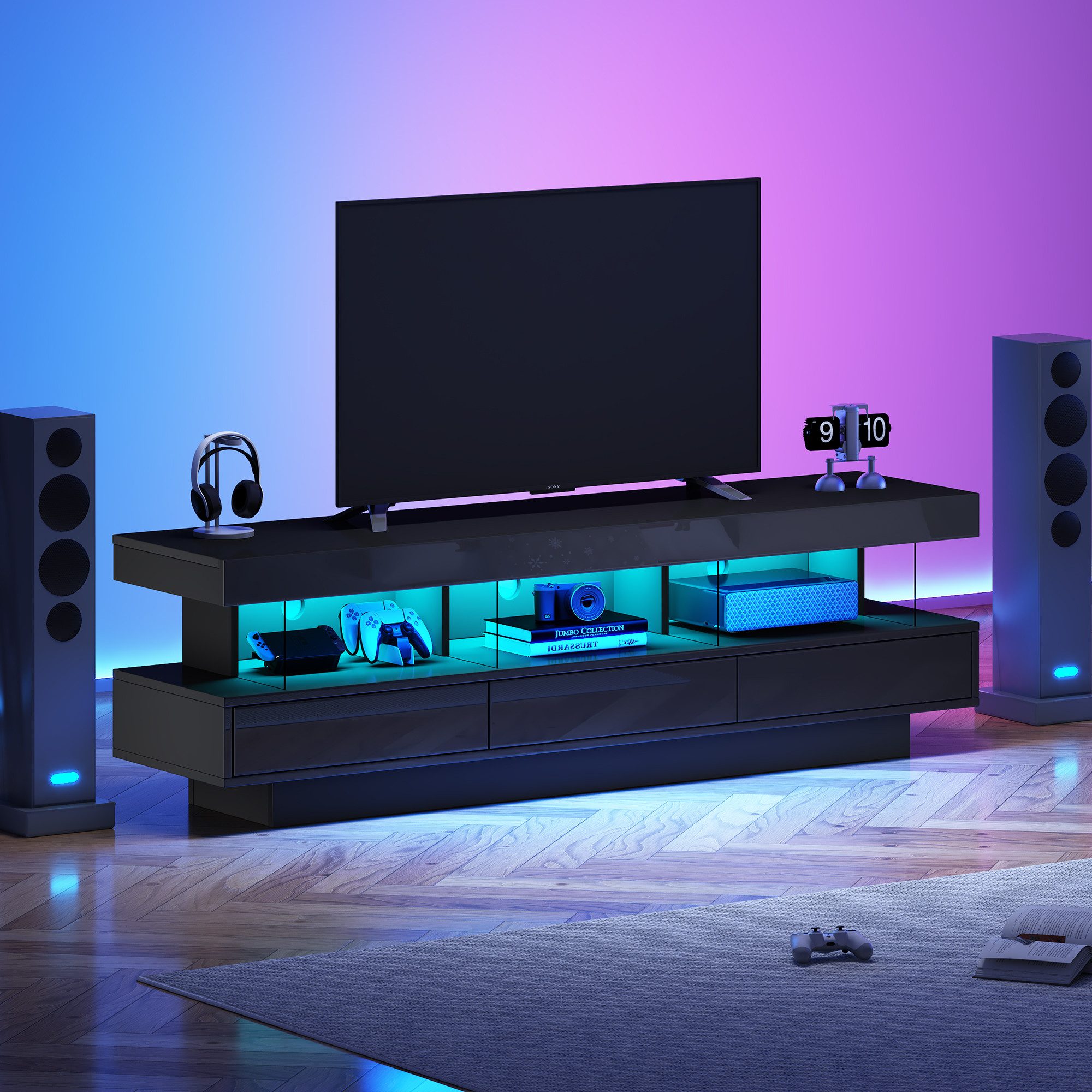 OKWISH Lowboard TV-Schrank mit LED und günstig online kaufen