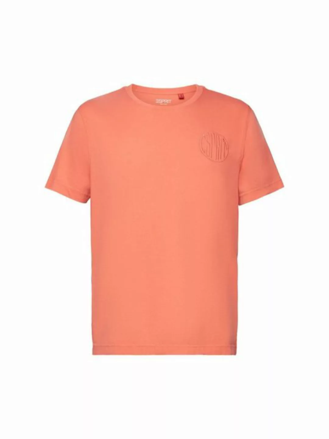 Esprit T-Shirt T-Shirt mit Sticklogo, 100 % Bio-Baumwolle (1-tlg) günstig online kaufen