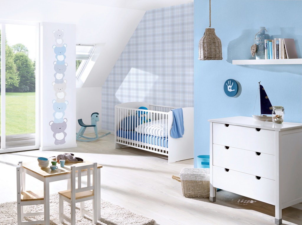 Bricoflor Kinderzimmer Tapete Sternen Babyzimmer Tapete in Weiß und Schwarz günstig online kaufen