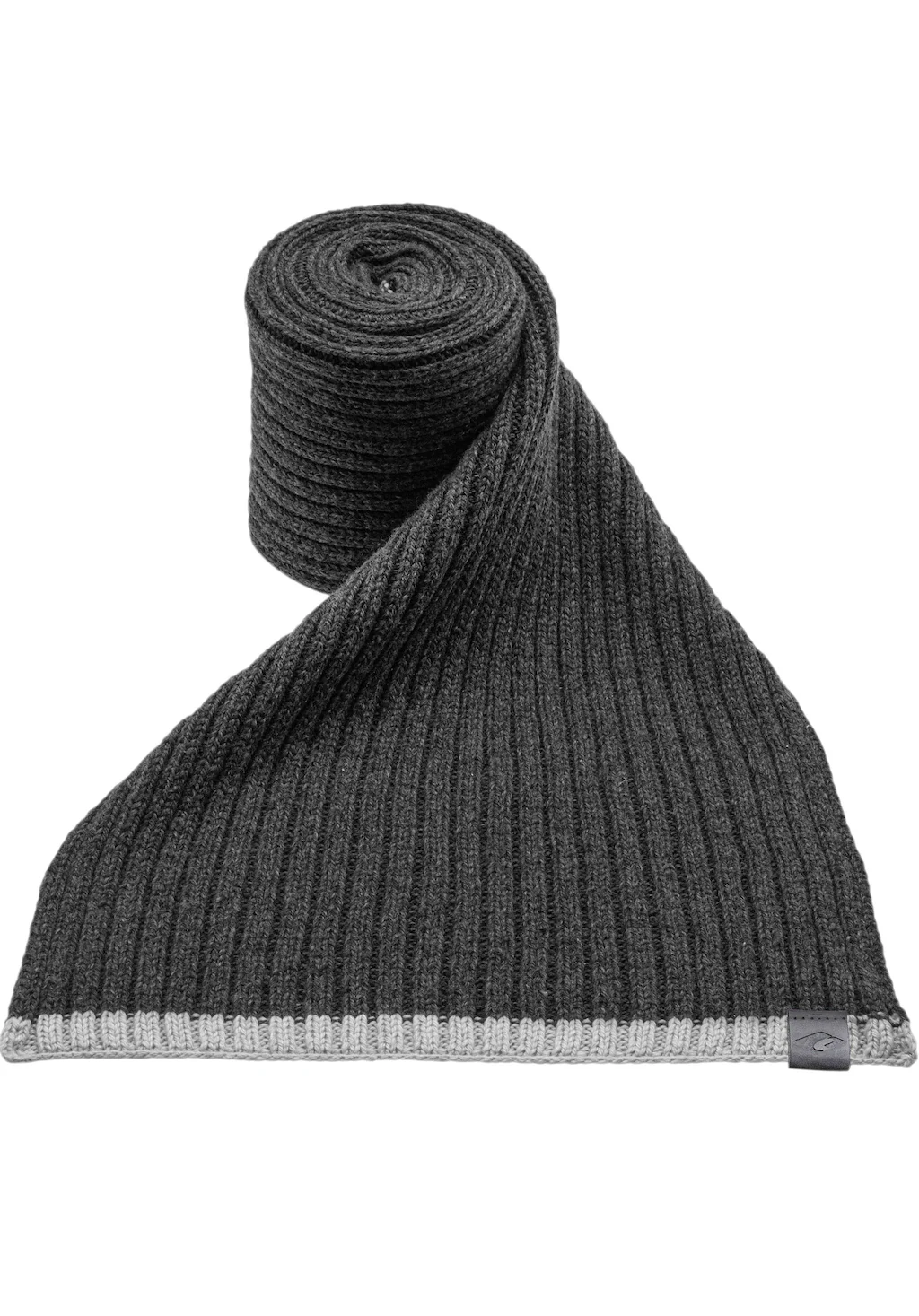 chillouts Strickschal "Gus Scarf", Klassischer Rippenstrick mit Kontrastran günstig online kaufen