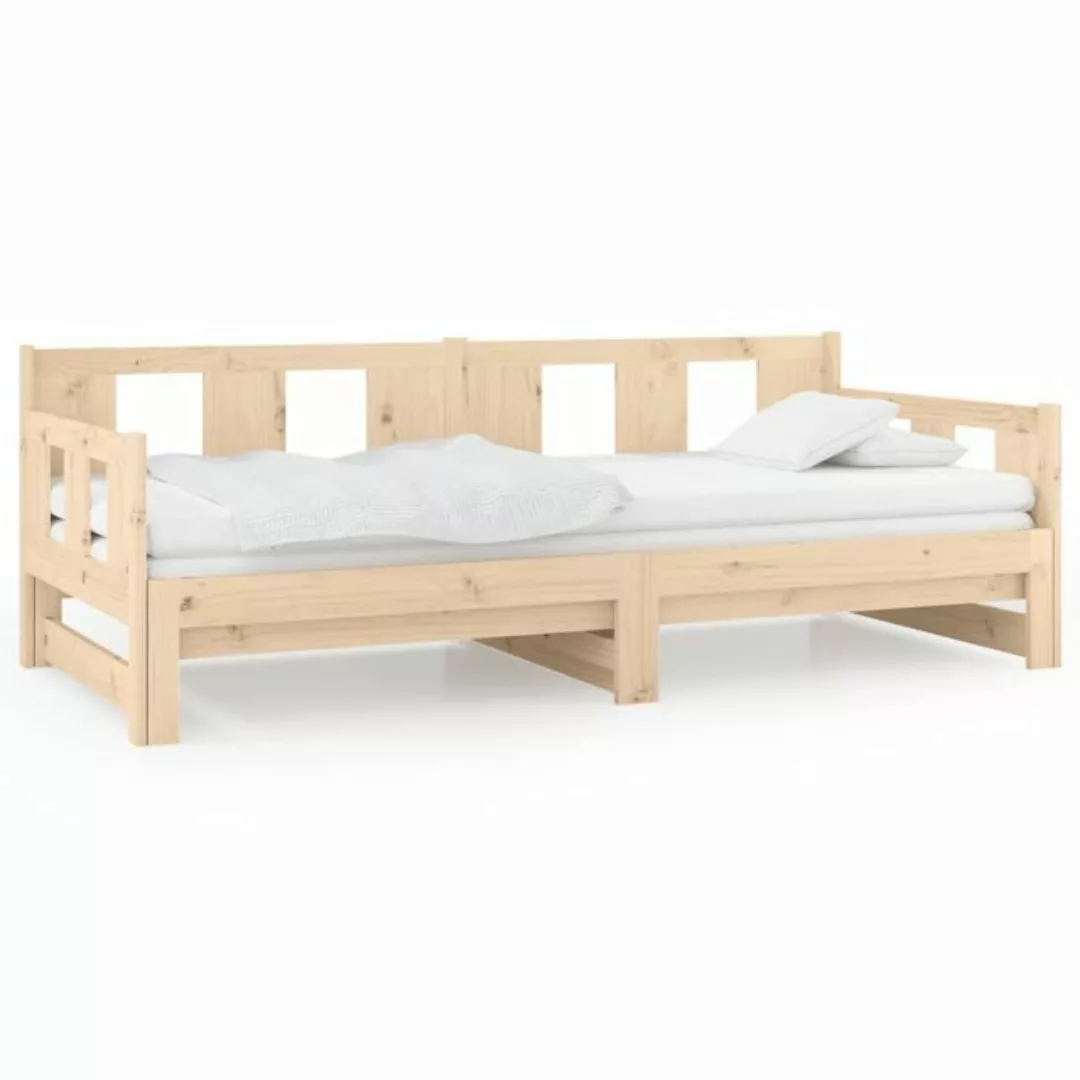 furnicato Bett Tagesbett Ausziehbar Massivholz Kiefer 2x(80x200) cm günstig online kaufen