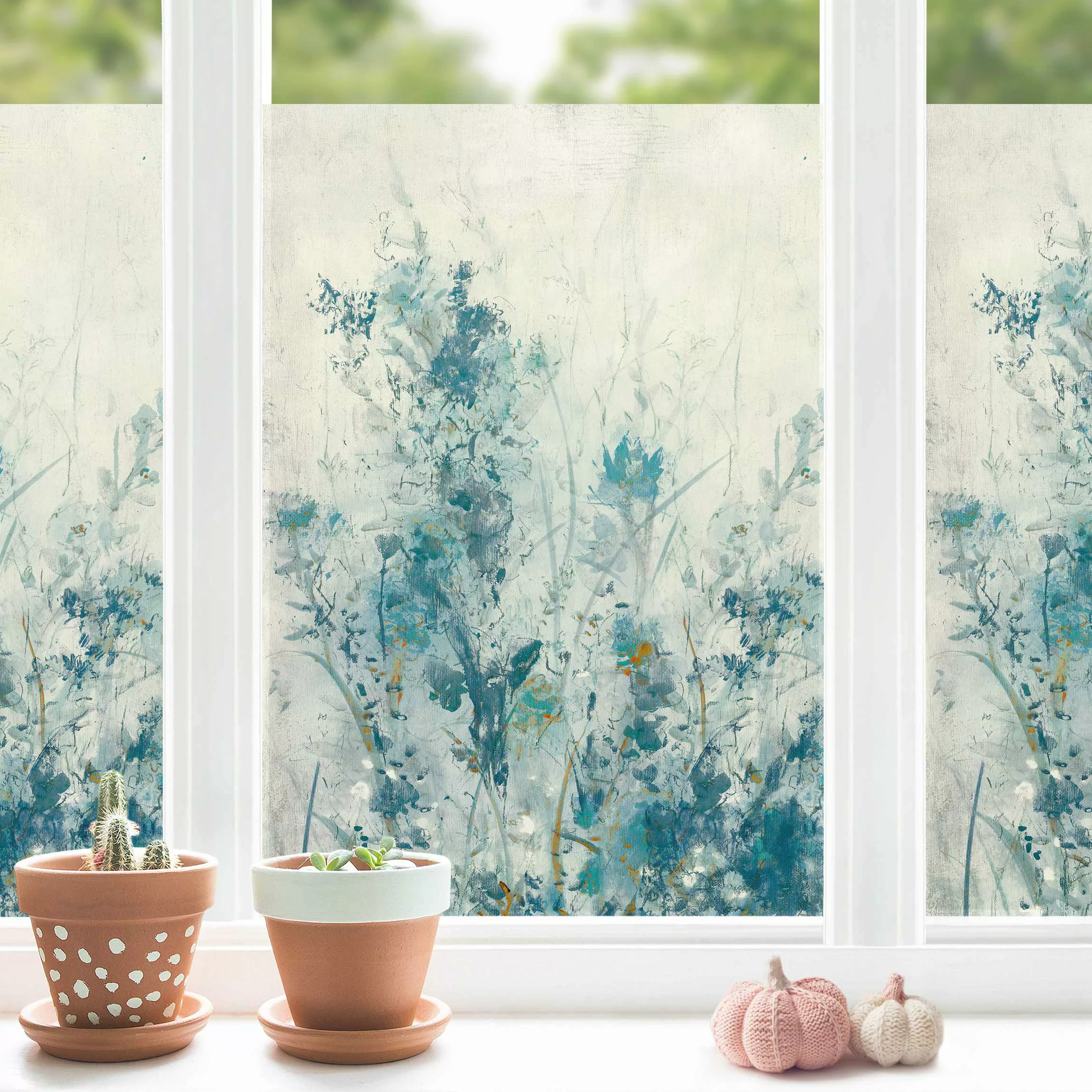 Fensterfolie Blaue Frühlingswiese I günstig online kaufen