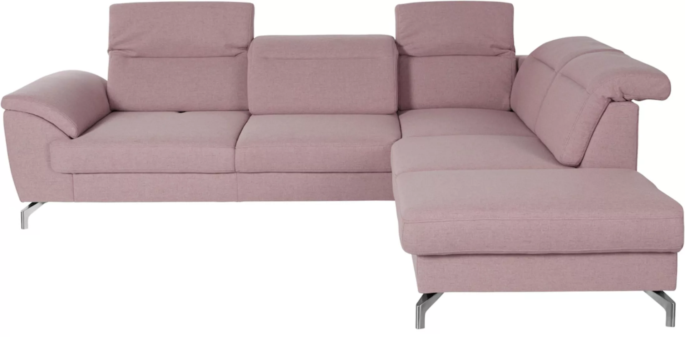 sit&more Ecksofa Percy L-Form, 12 cm Fußhöhe, Sitztiefenverstellung, wahlwe günstig online kaufen