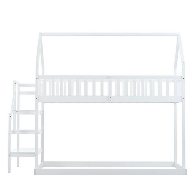 EXTSUD Etagenbett Etagenbett, Hausbett mit Treppe, Kinderbett mit Fallschut günstig online kaufen