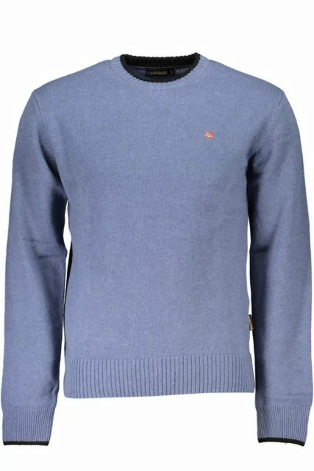 Napapijri Strickpullover Blauer Herren-Pullover: Regular Fit, Rundhals, mit günstig online kaufen