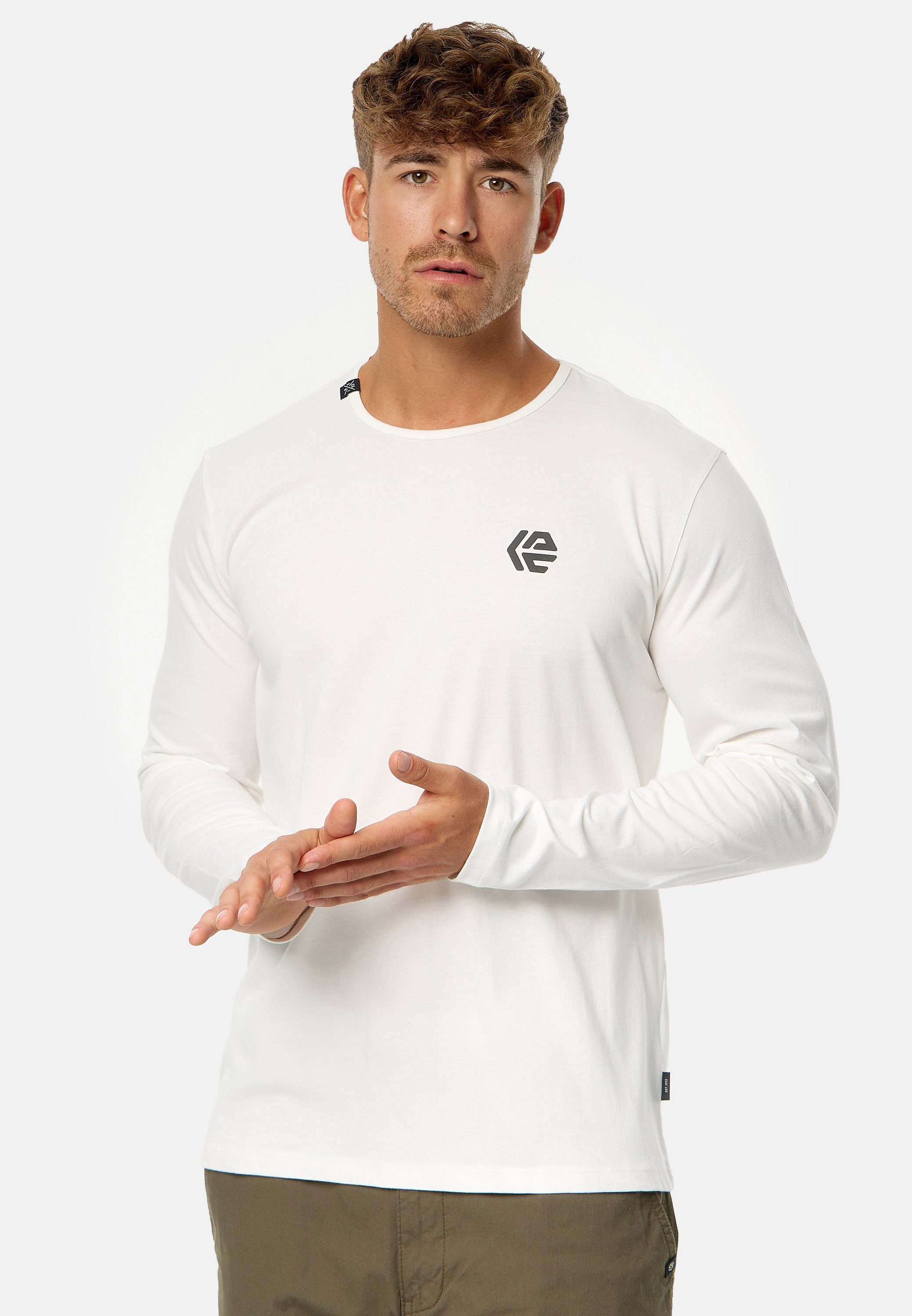 Indicode Langarmshirt INTrense 100% Baumwolle günstig online kaufen
