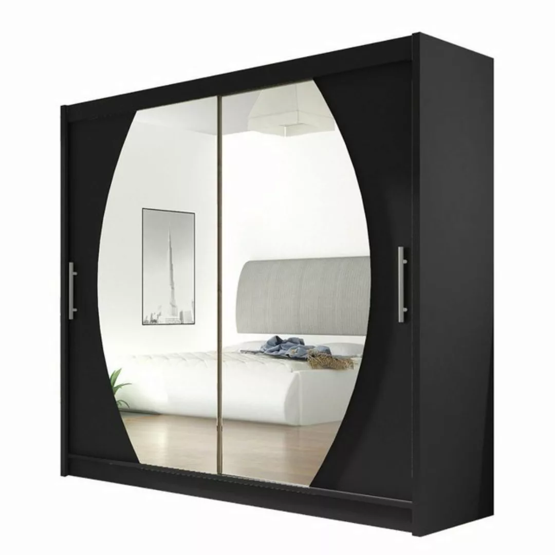 MIRJAN24 Kleiderschrank London IV (mit Schiebetüren, Spiegel) 180x215x58 cm günstig online kaufen