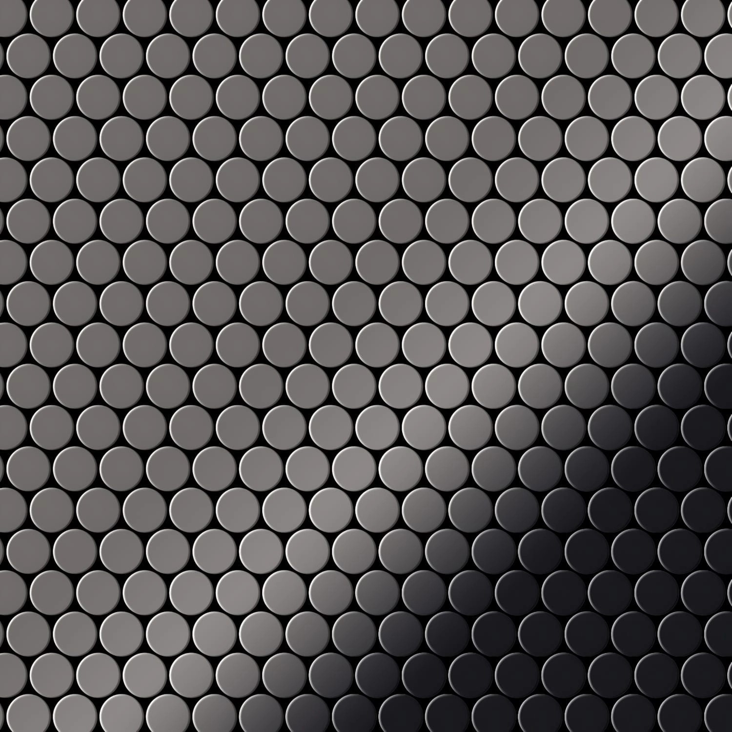 ALLOY Mosaik Fliese Massiv Metall Titan Hochglanz Dunkelgrau 1,6mm Penny-ti günstig online kaufen
