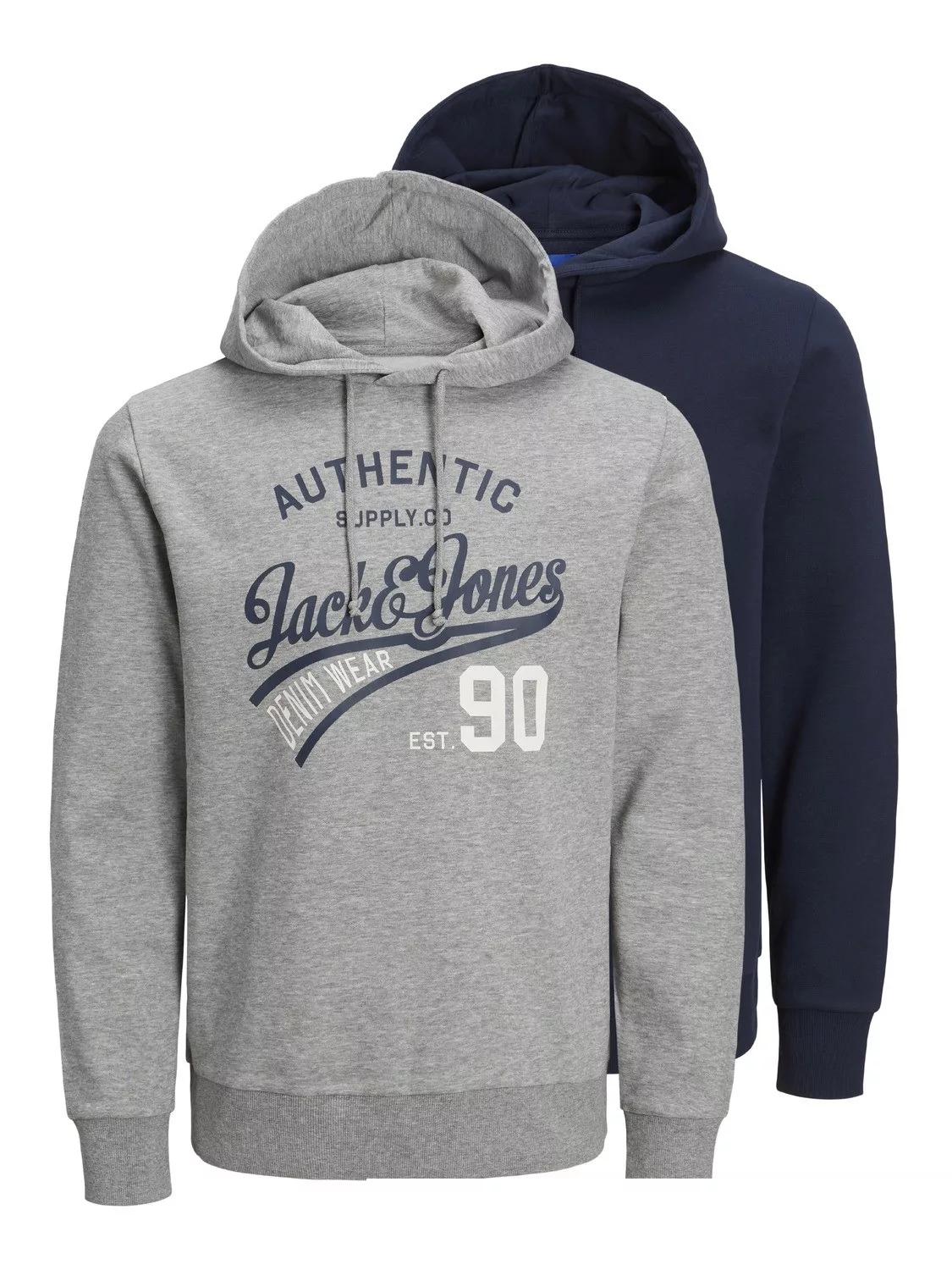 Jack & Jones Herren Hoodie Kapuzenpullover JJETHAN - 2er Pack - Regular Fit günstig online kaufen