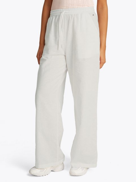 Tommy Jeans Webhose TJW LINEN PANT mit Logostickerei günstig online kaufen