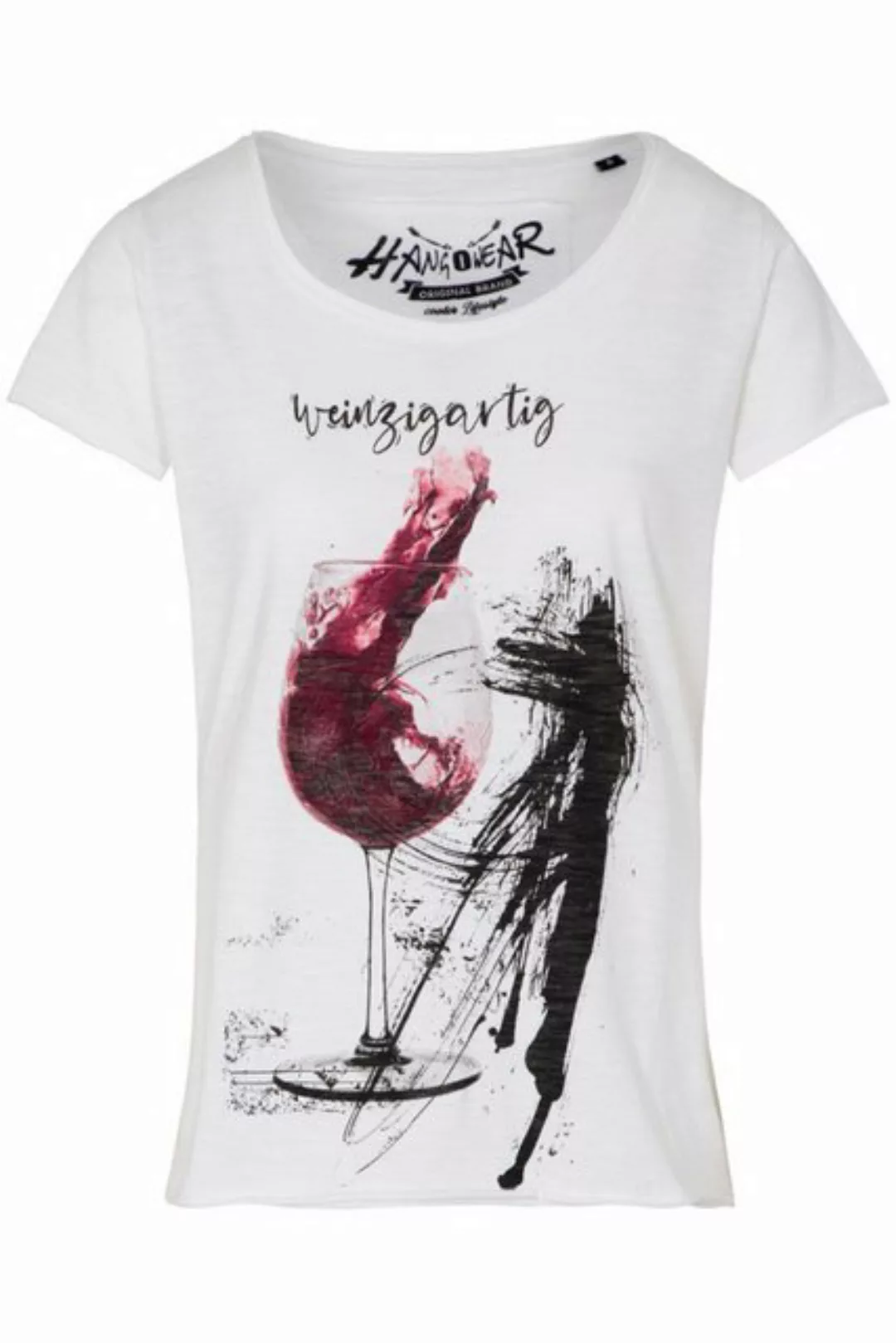 Hangowear Trachtenshirt Trachtenshirt Damen - WEINZIGARTIG - weiß günstig online kaufen