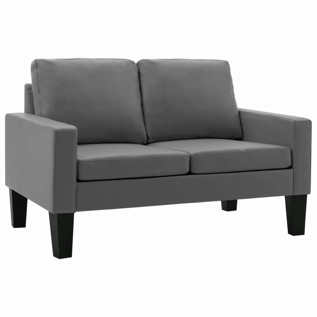 2-sitzer-sofa Grau Kunstleder günstig online kaufen