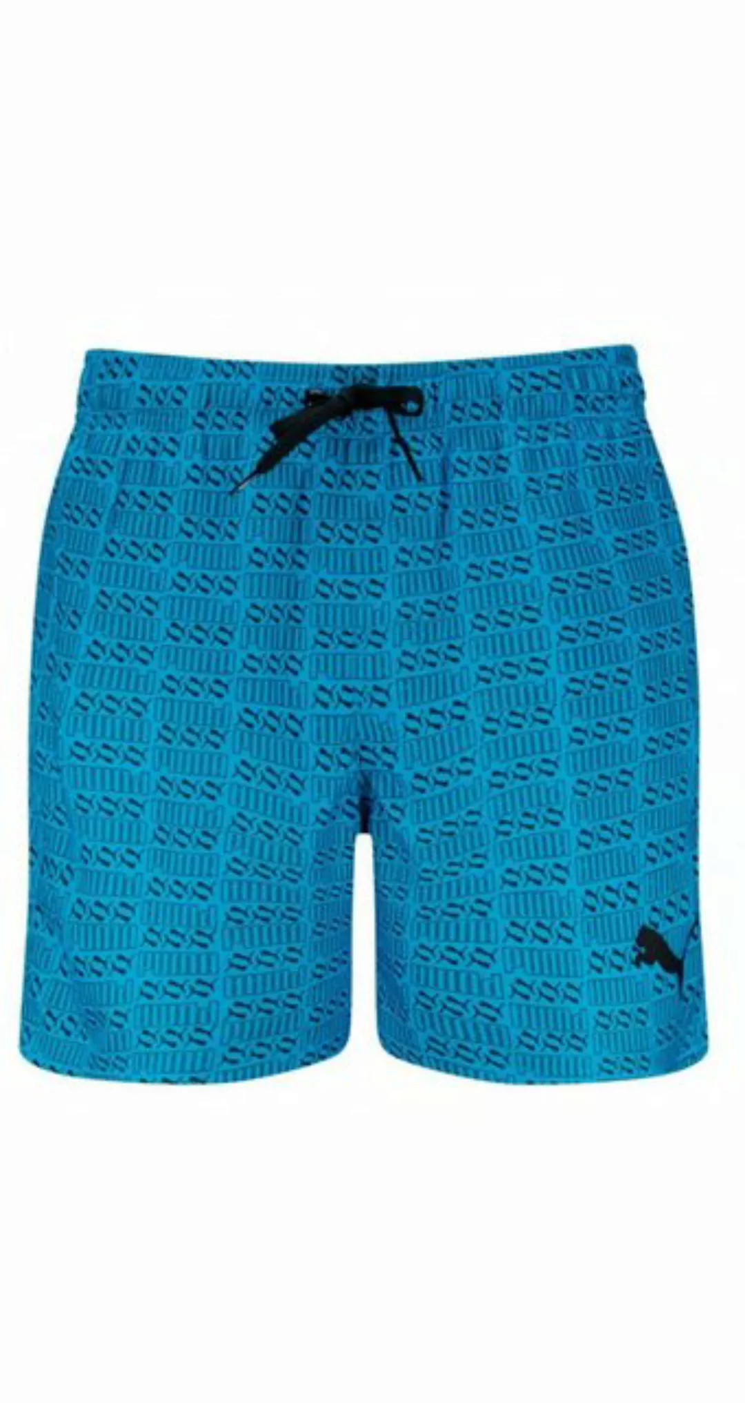 PUMA Shorts PUMA SWIM MEN LOGO PRINT MID SHORTS BLUE COMBO günstig online kaufen