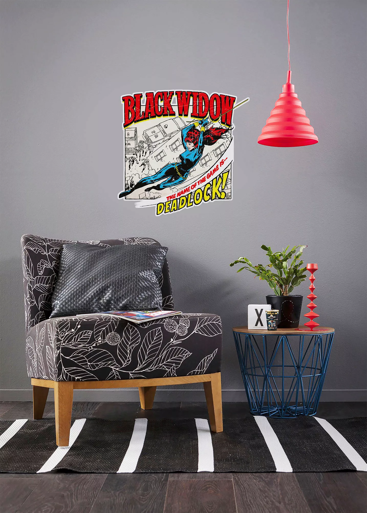 KOMAR Wandtattoo - Black Widow Comic Classic  - Größe 50 x 70 cm mehrfarbig günstig online kaufen