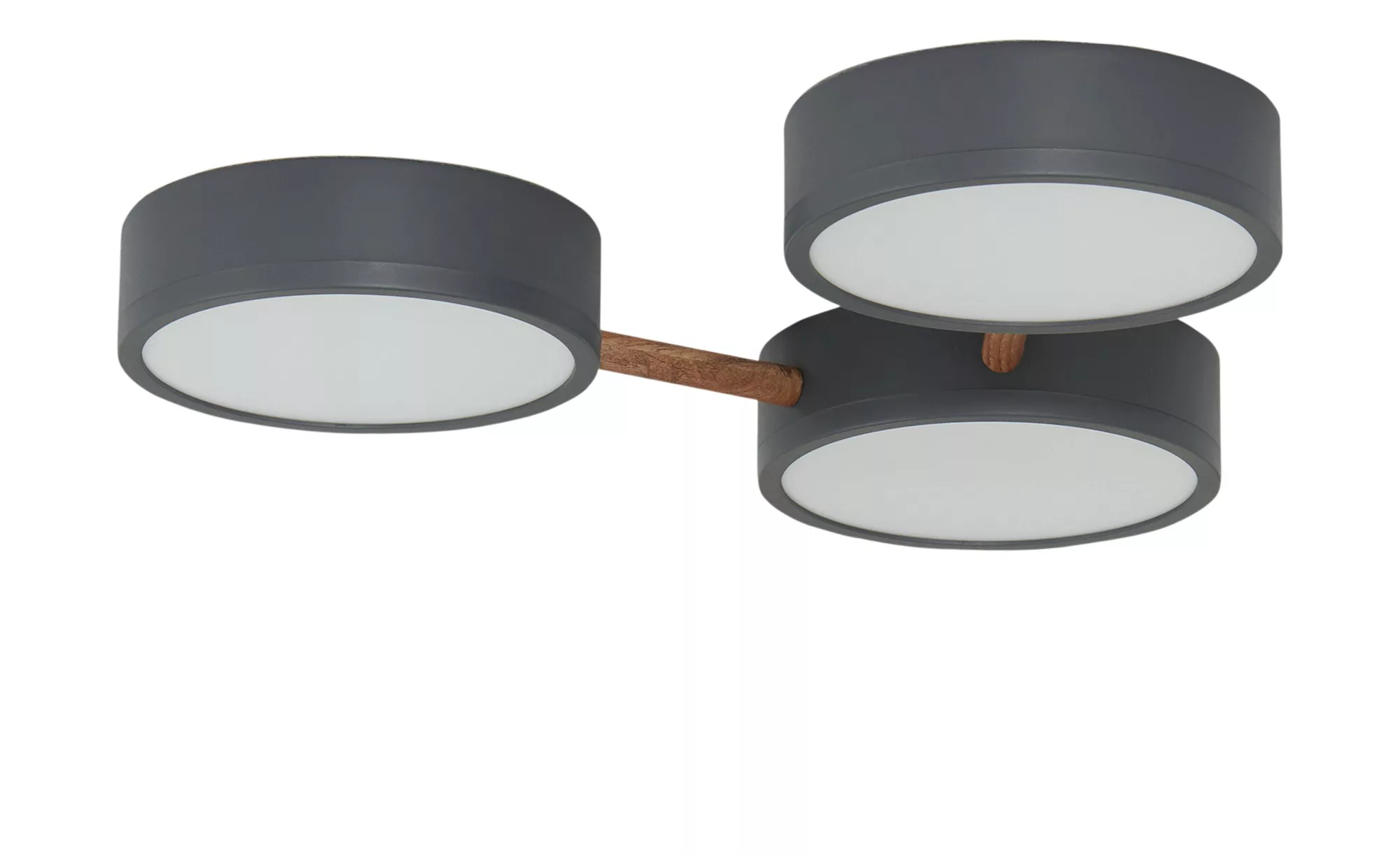 LED-Deckenleuchte, 3-flammig, grau - grau - 40 cm - 8 cm - Lampen & Leuchte günstig online kaufen