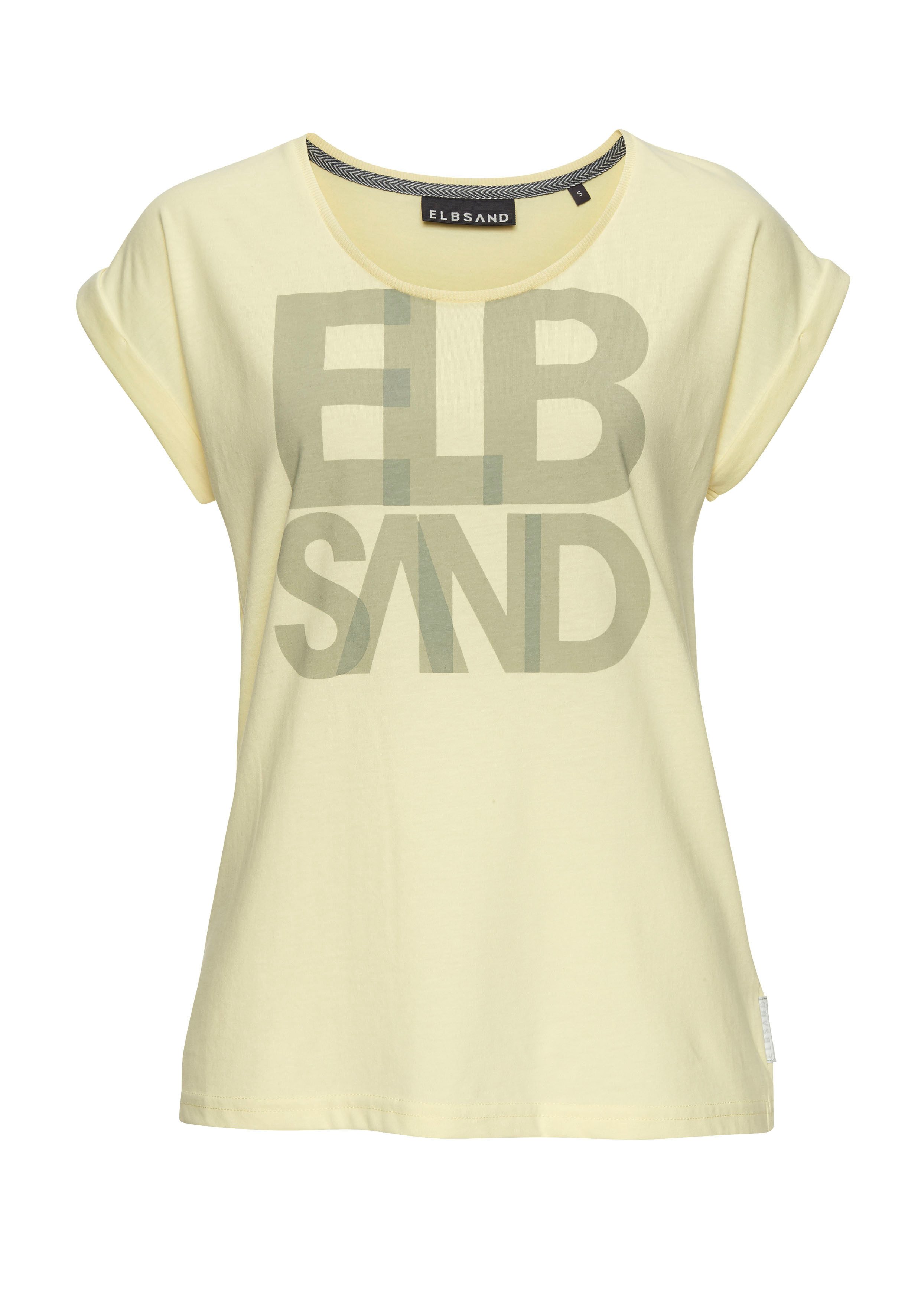 Elbsand T-Shirt Eldis mit Logodruck, Kurzarmshirt günstig online kaufen