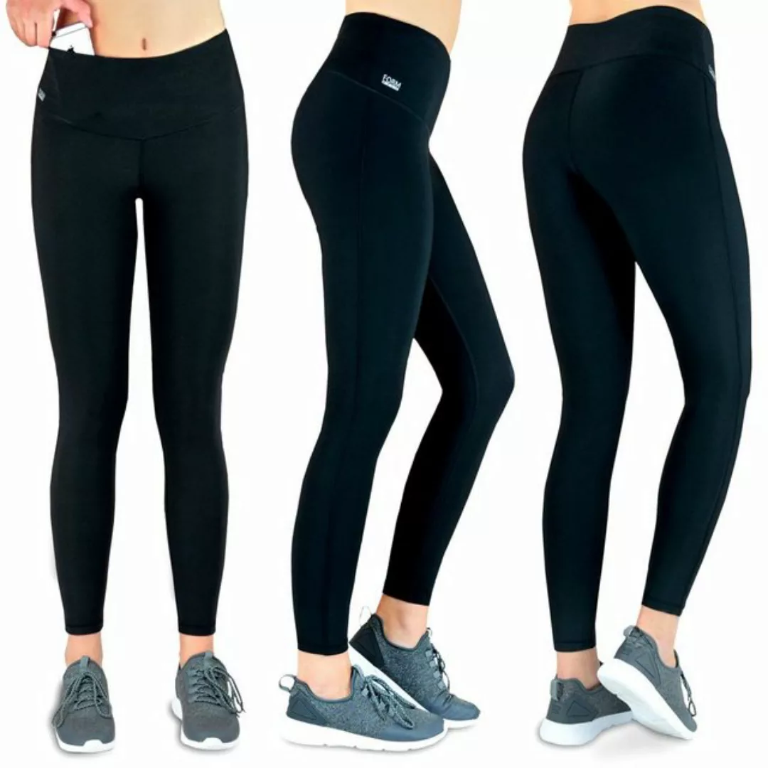 Formbelt Highwaist Leggings Laufhose Damen lang mit Handytasche Hohem Bund günstig online kaufen