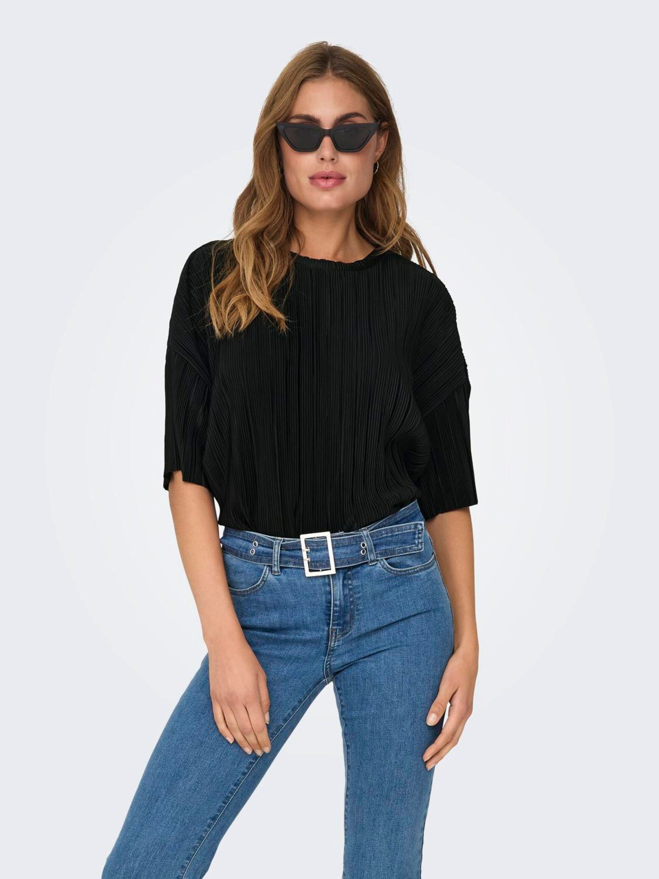 ONLY Kurzarmshirt ONLRavenna (1-tlg) Plissee günstig online kaufen