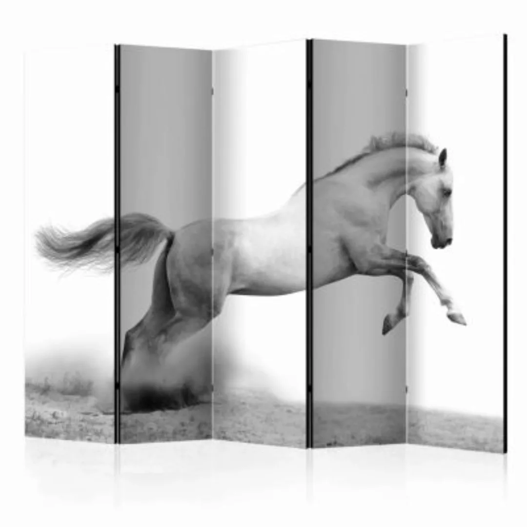 artgeist Paravent White gallop II [Room Dividers] schwarz/weiß Gr. 225 x 17 günstig online kaufen