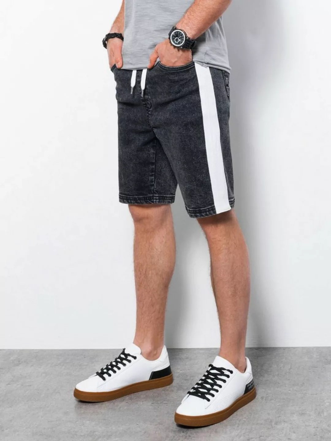 OMBRE Shorts Ombre Herren Denim-Shorts - schwarz W363 M günstig online kaufen