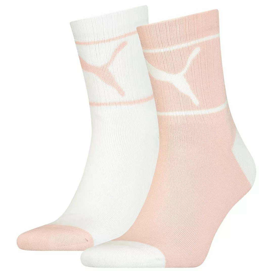 Puma Chill Short Crew Socken 2 Paare EU 35-38 Pink / White günstig online kaufen