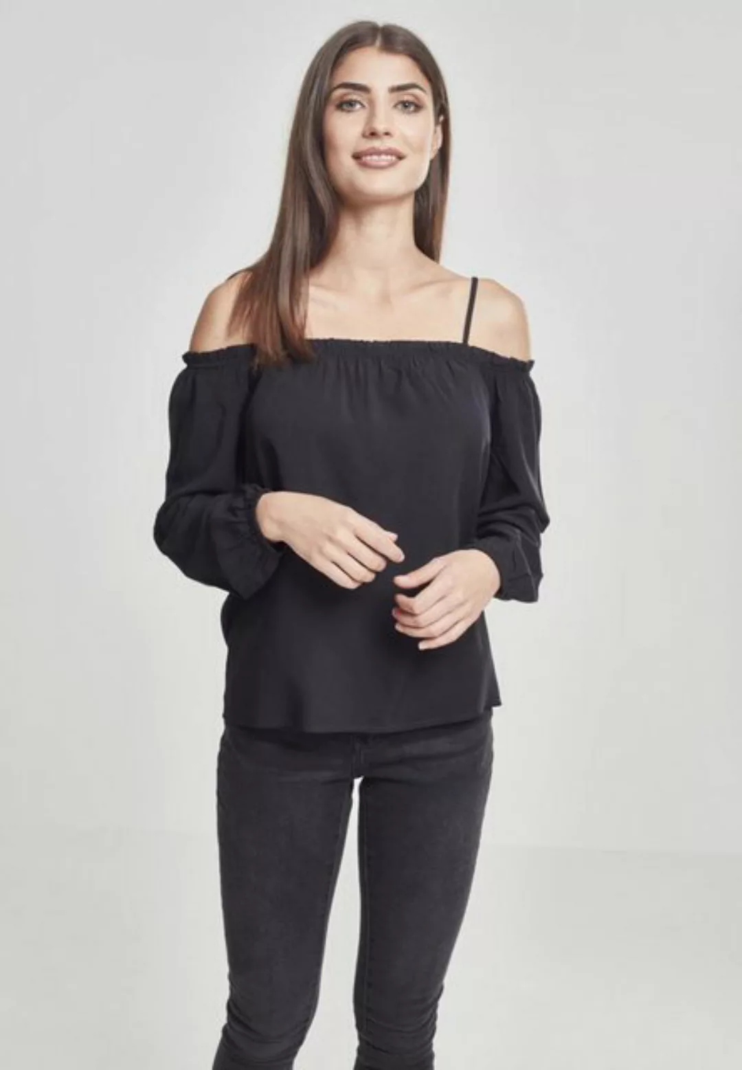 URBAN CLASSICS Langarmshirt TB2224 - Ladies Cold Shoulder Longsleeve black günstig online kaufen