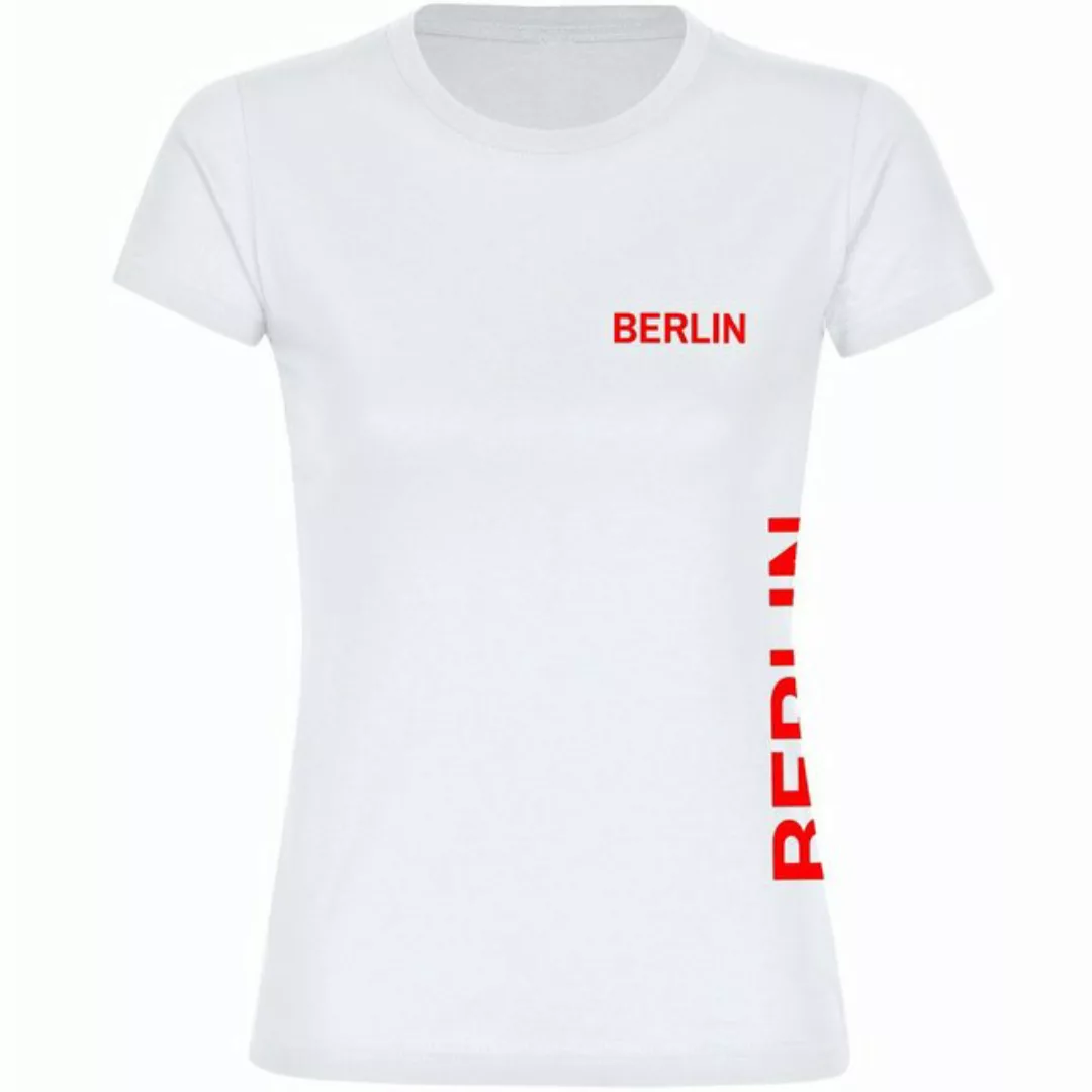 multifanshop T-Shirt Damen Berlin rot - Brust & Seite - Frauen günstig online kaufen