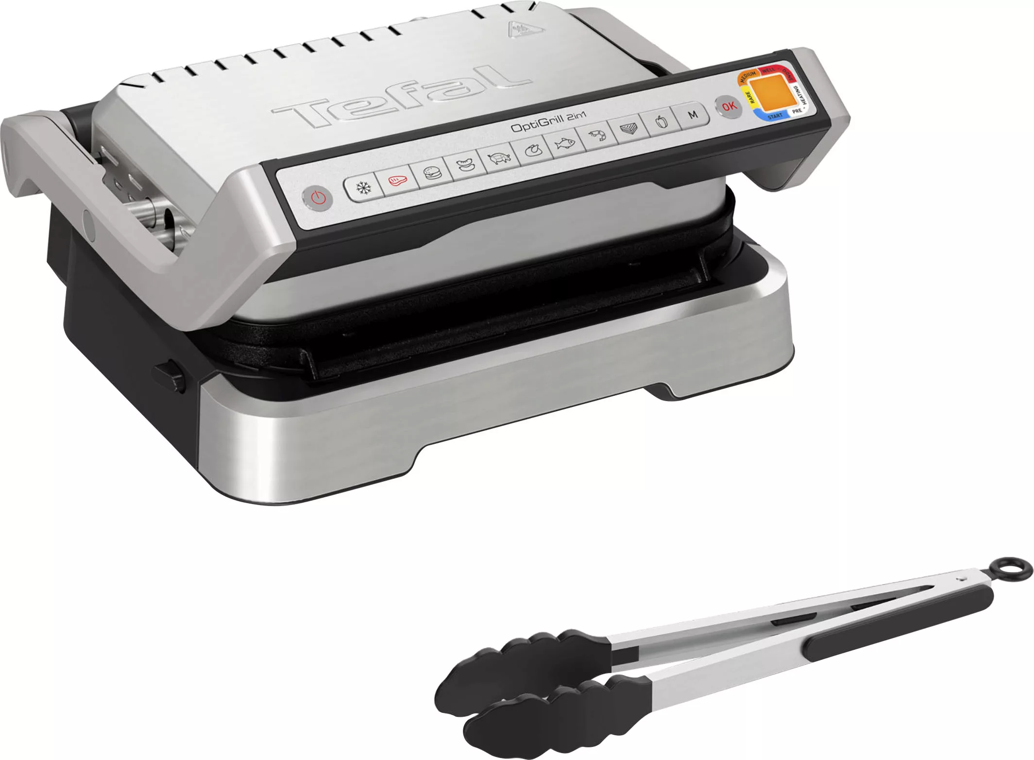 Tefal Kontaktgrill "GC773D OptiGrill 2-in-1 mit Grillzange", 2100 W, intell günstig online kaufen