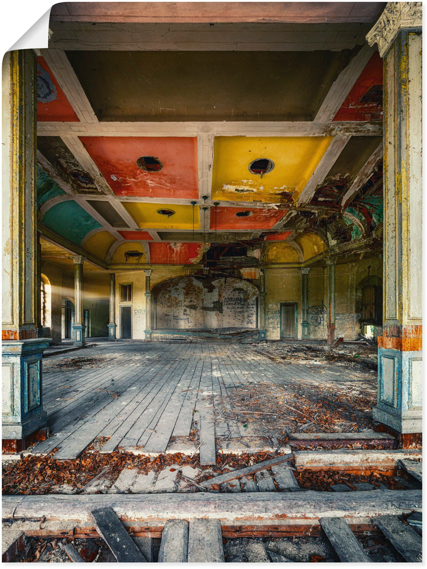 Artland Wandbild »Lost Place - Der letzte Tanz Tanzsaal«, Gebäude, (1 St.), günstig online kaufen
