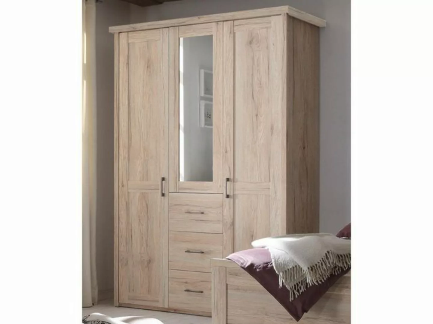 möbelando Kleiderschrank Lebbie 150 x 212 x 62 cm (B/H/T) günstig online kaufen