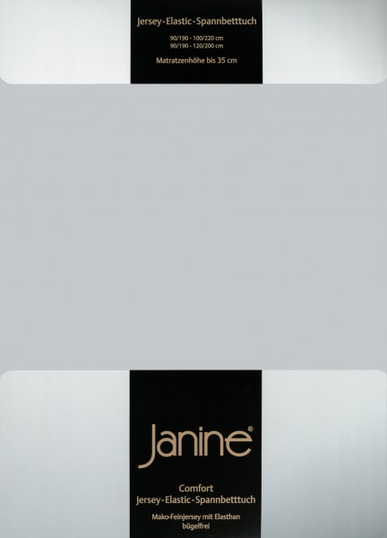 Janine Janine Spannbetttuch Elastic-Jersey 5002 silber (18) Größe:  200x200 günstig online kaufen