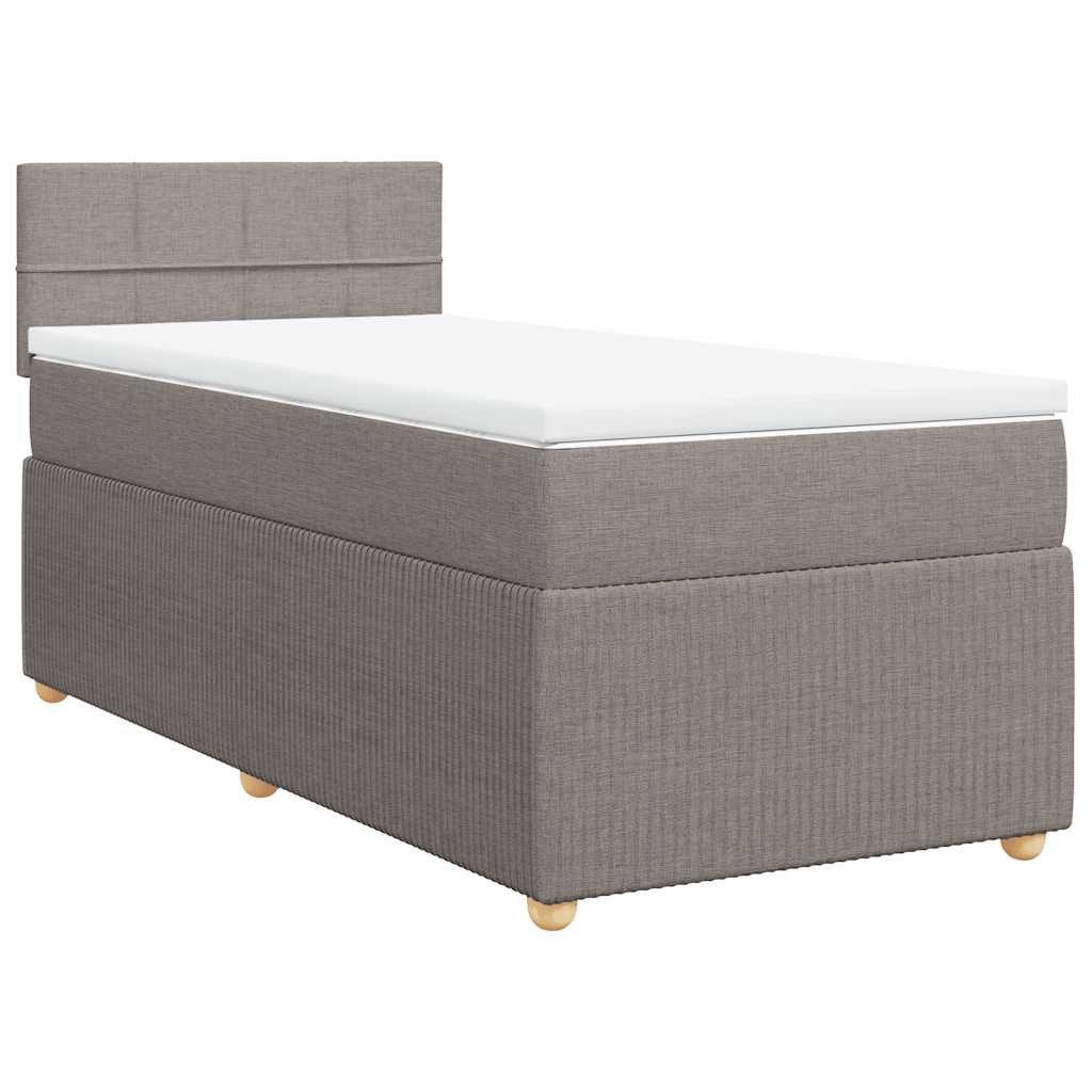 vidaXL Bett Boxspringbett mit Matratze Taupe günstig online kaufen