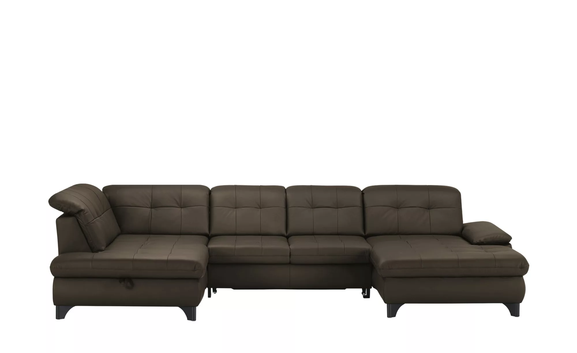 meinSofa Wohnlandschaft Leder  Jona - braun - 85 cm - Polstermöbel > Sofas günstig online kaufen