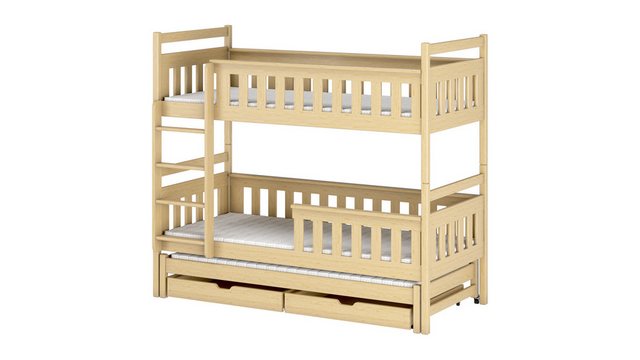 Kids Collective Hochbett 90x200 mit Ausziehbett Kinderbett mit Ausziehfunkt günstig online kaufen